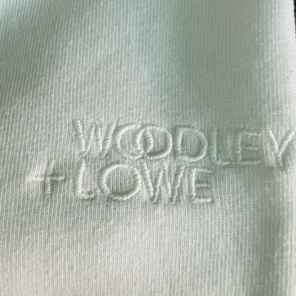 Woodley + Lowe Chic Crop White Hoodie with Navy Accents Size D - Picture 4 of 12